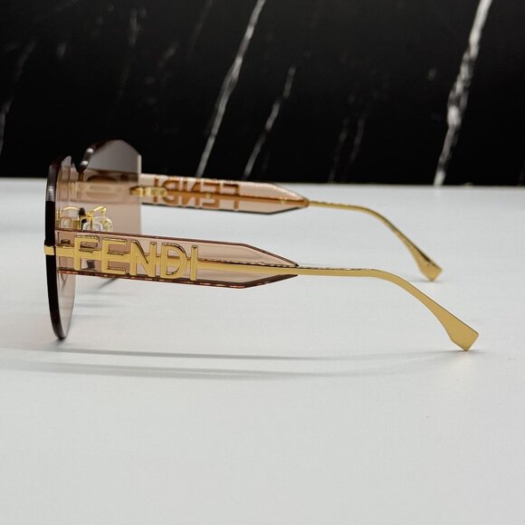 NEW FENDI GOLD PINK WOMEN SUNGLASSES FENDI FE40067U 30S